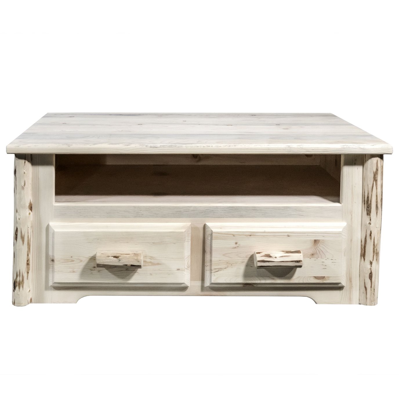 Montana Coffee Table w/ 2 Drawers - Clear Lacquer Finish