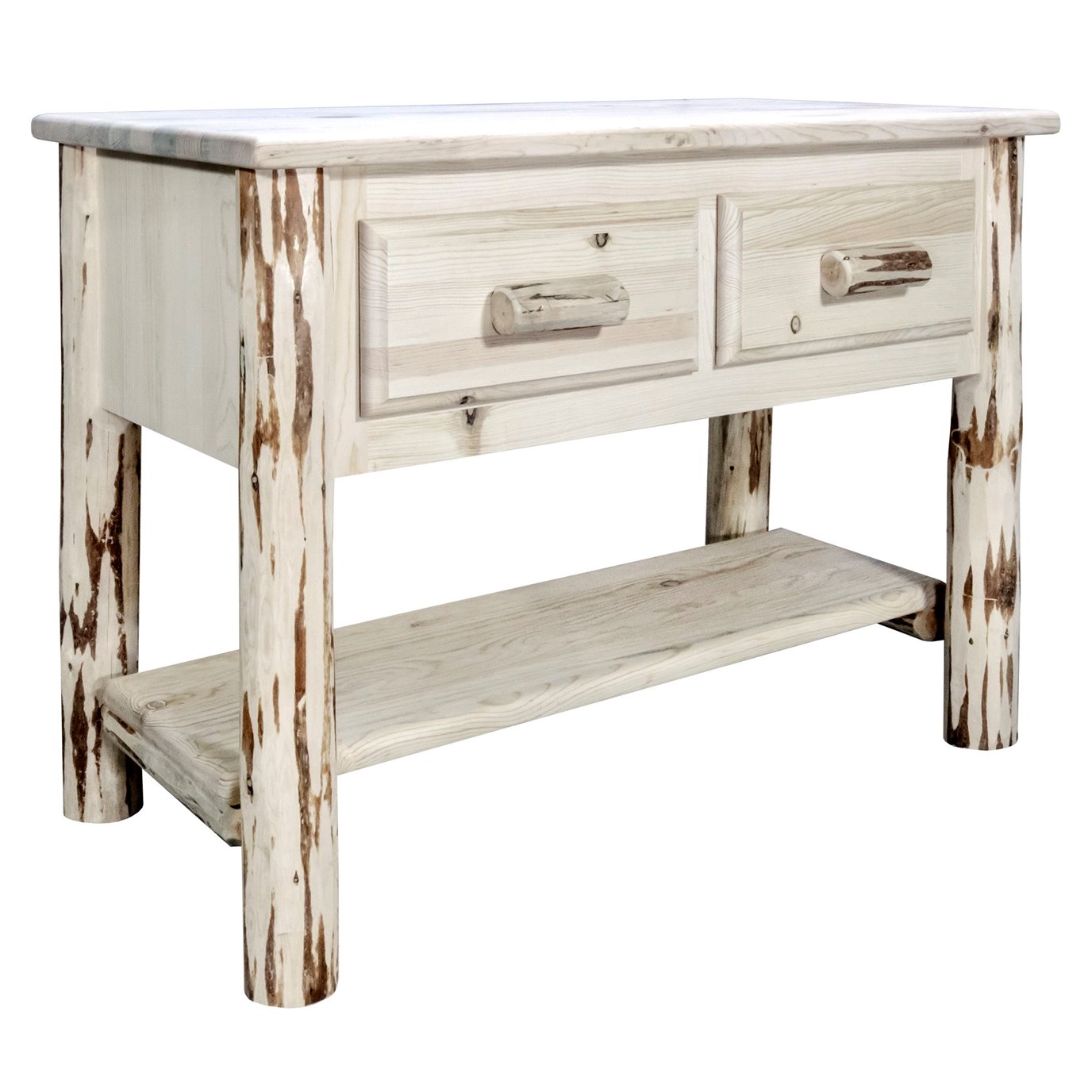 Montana Console Table w/ 2 Drawers - Clear Lacquer Finish