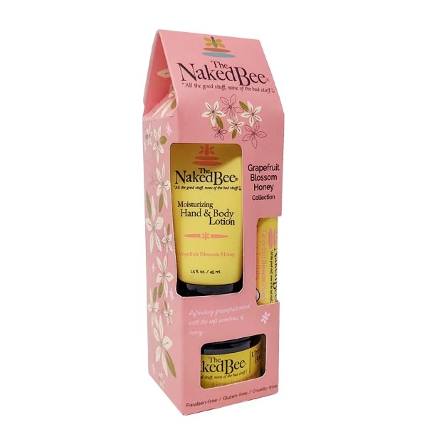 Naked Bee Grapefruit Blossom Honey Gift Collection Trio