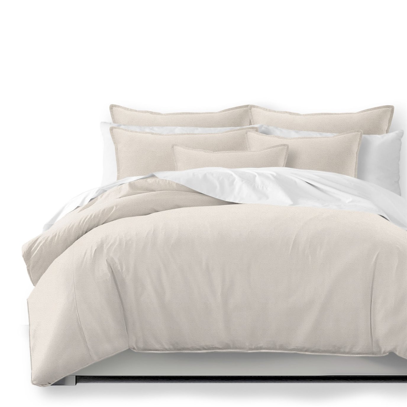Braxton Natural Coverlet and Pillow Sham(s) Set - Size Super King
