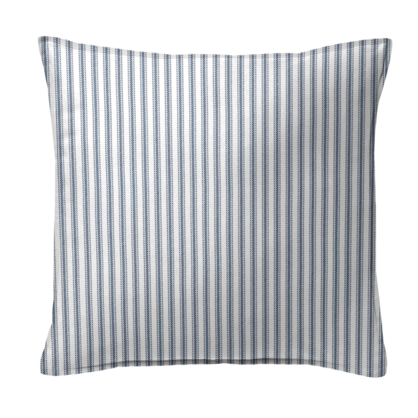 Cruz Ticking Stripes White/Navy Decorative Pillow - Size 20" Square