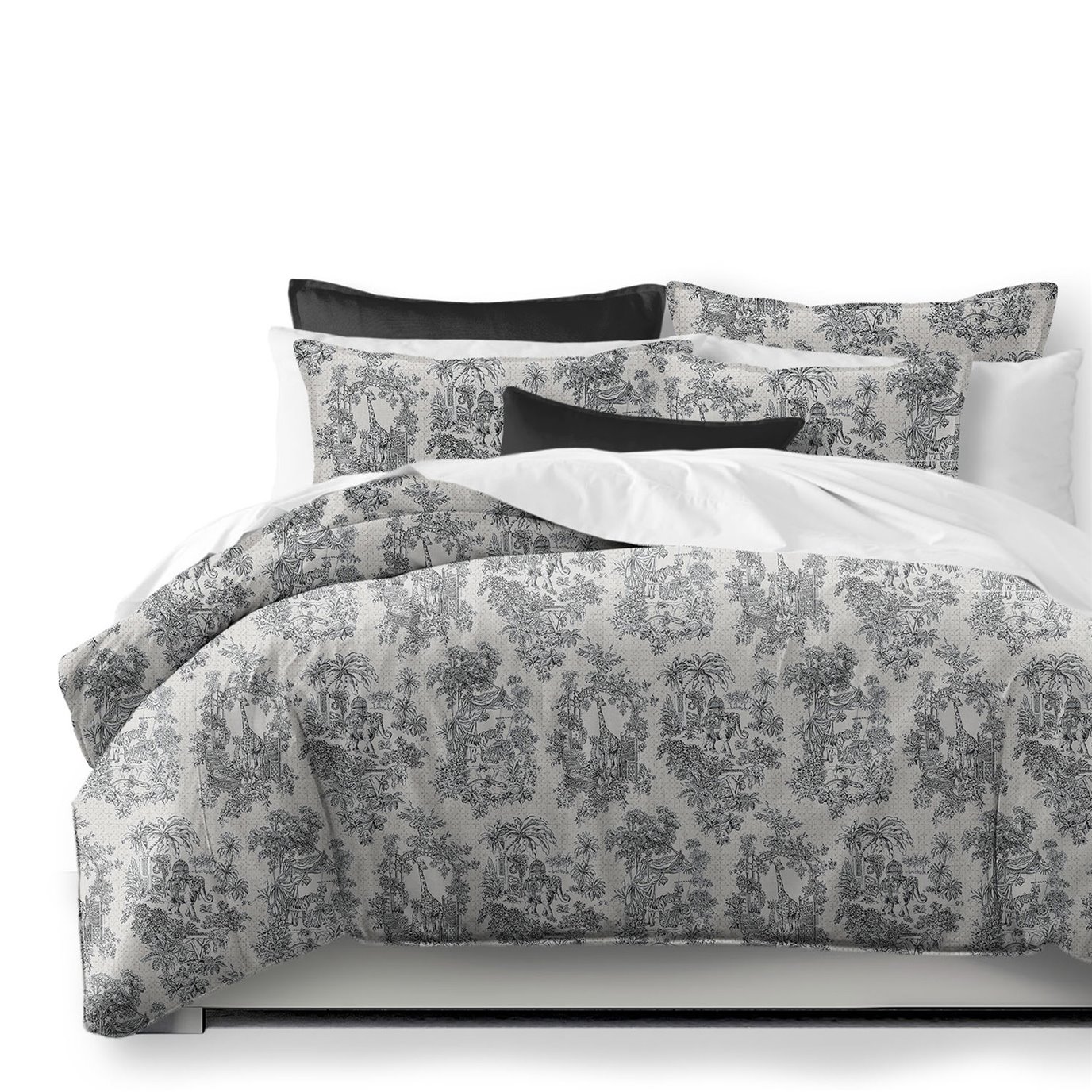 Kaelan Black Comforter and Pillow Sham(s) Set - Size Queen
