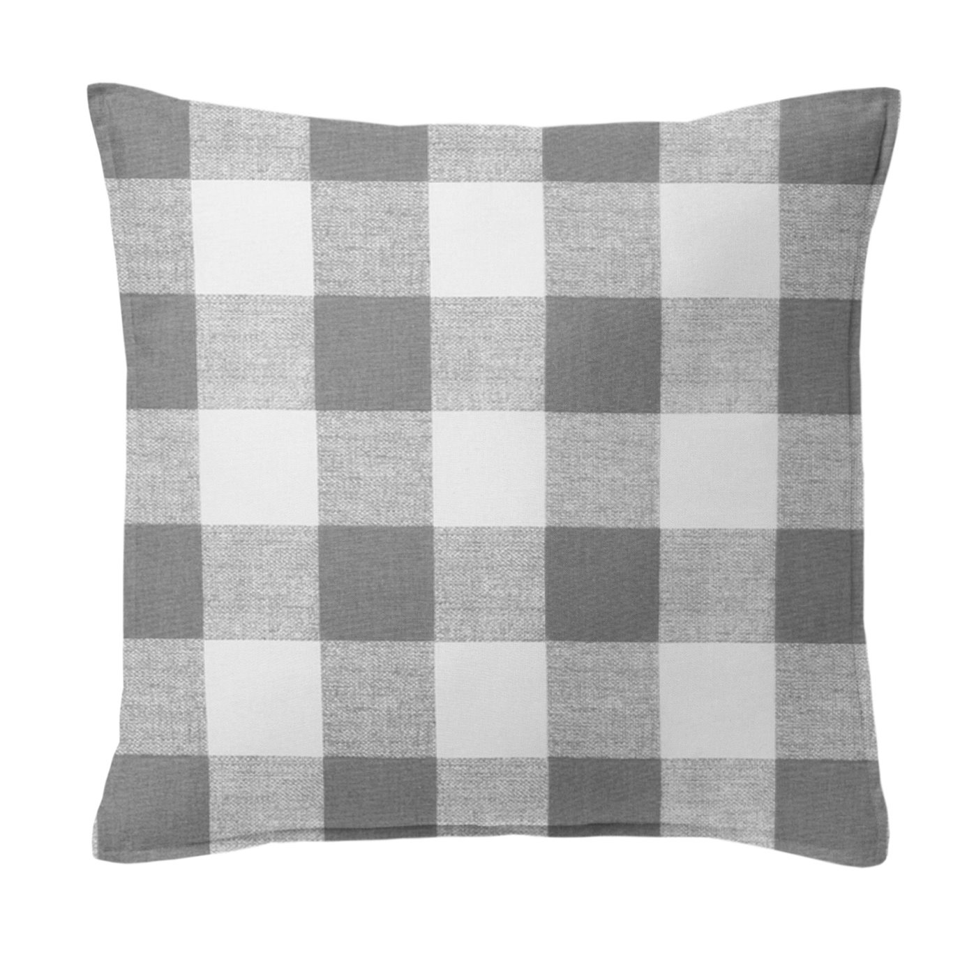 Lumberjack Check Gray/White Decorative Pillow - Size 20" Square