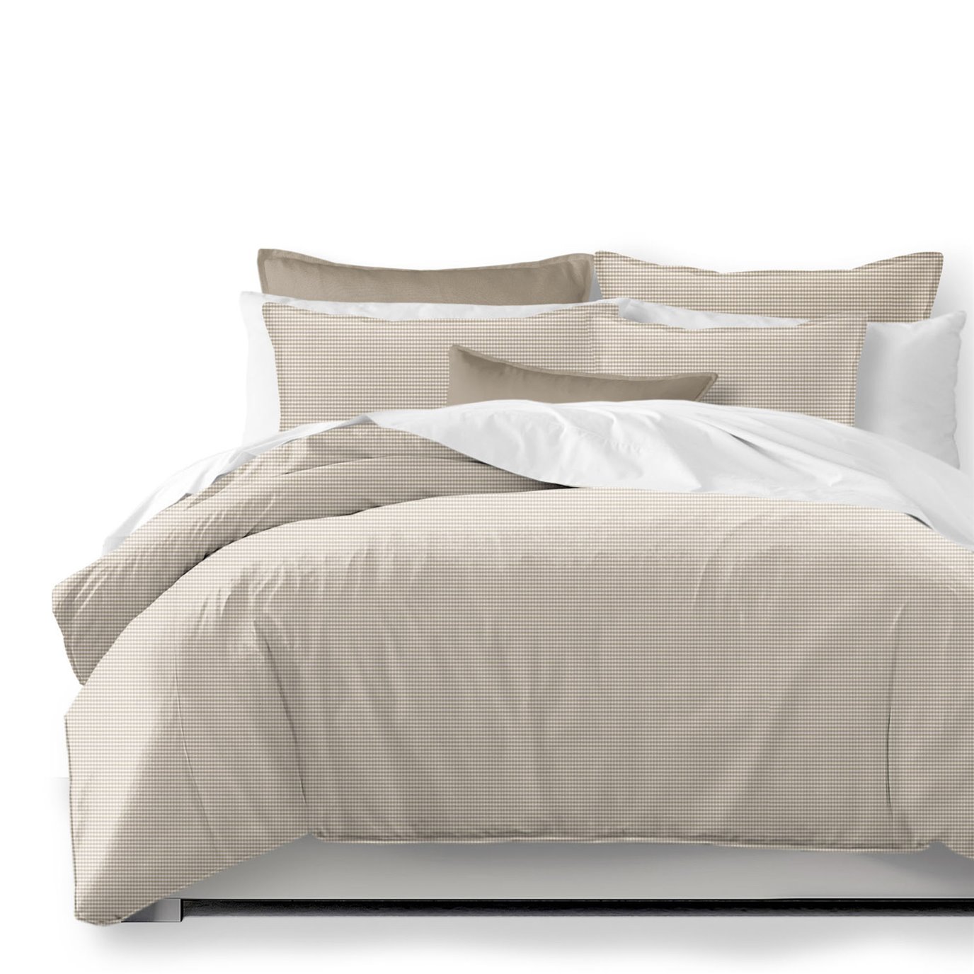 Rockton Check Taupe Comforter and Pillow Sham(s) Set - Size Queen