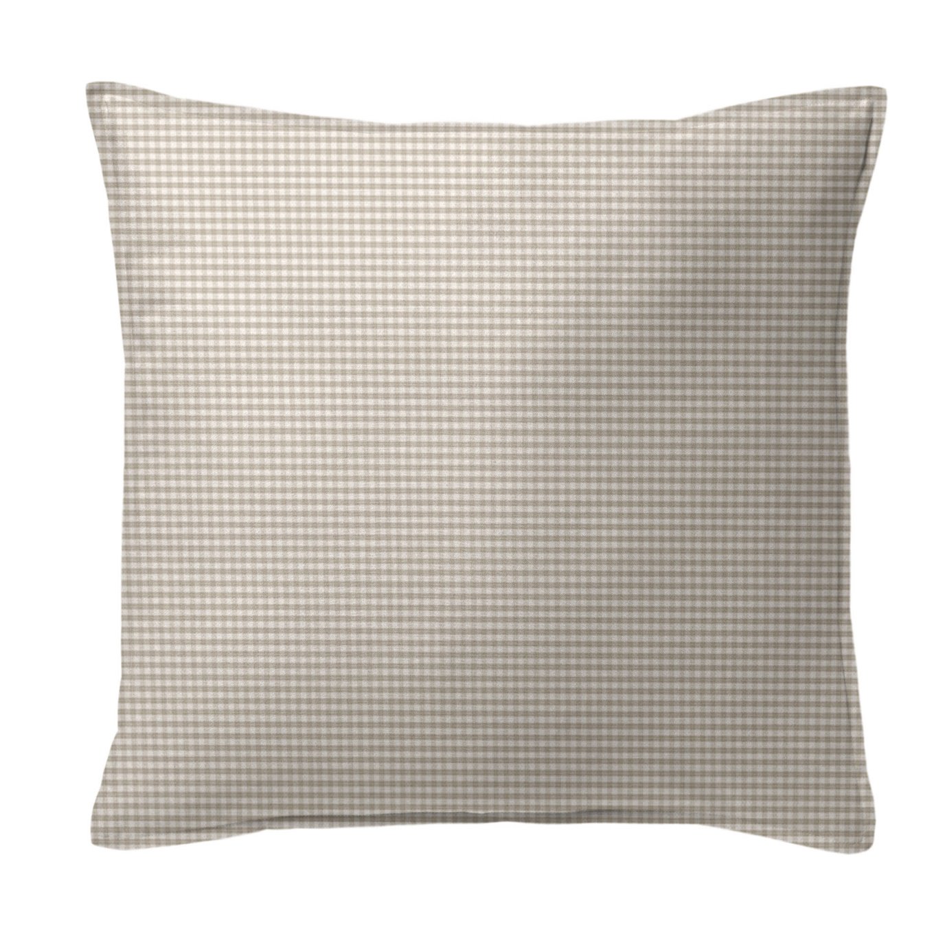 Rockton Check Taupe Decorative Pillow - Size 20" Square