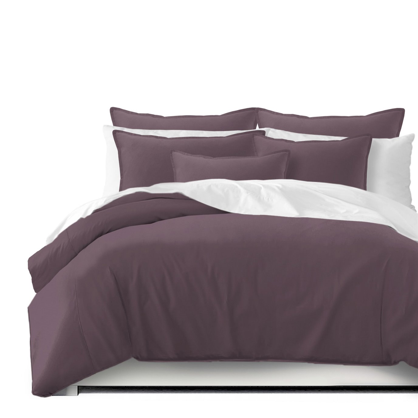 Braxton Purple Grape Comforter and Pillow Sham(s) Set - Size Twin