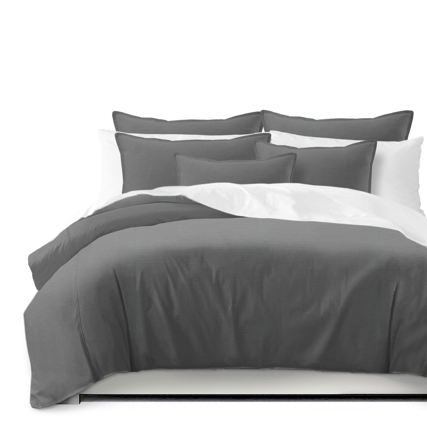 Nova Charcoal Coverlet and Pillow Sham(s) Set - Size Twin
