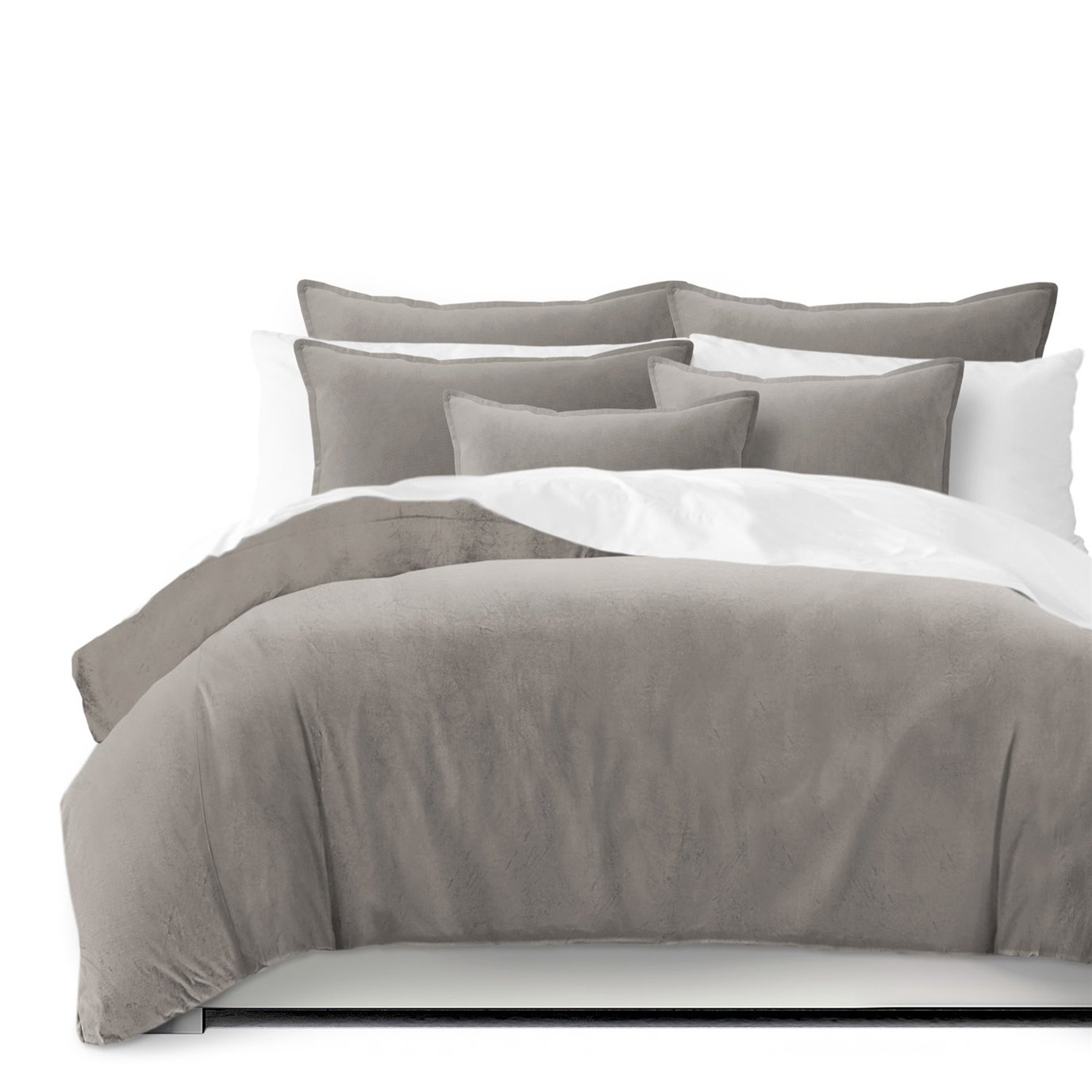 Vanessa Greige Comforter and Pillow Sham(s) Set - Size Queen
