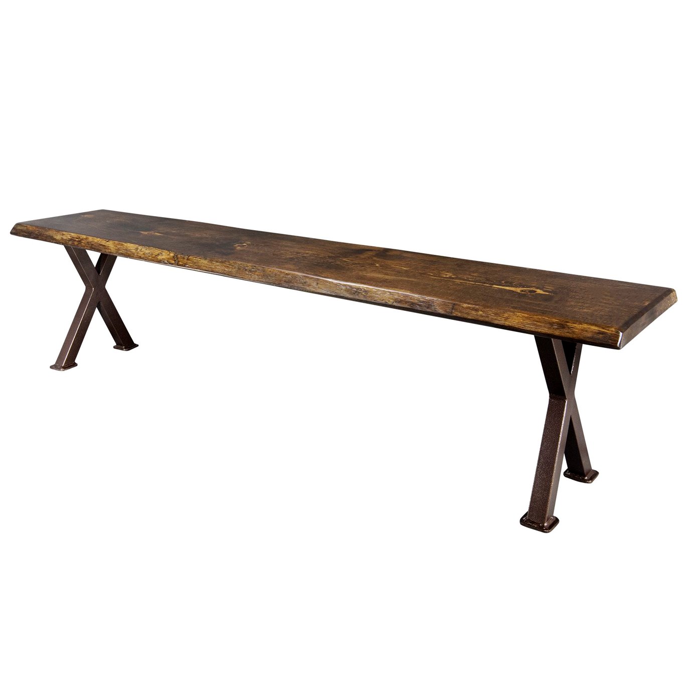 Big Sky Live Edge 5 Foot Bench w/ Copper Creek XSeries Iron