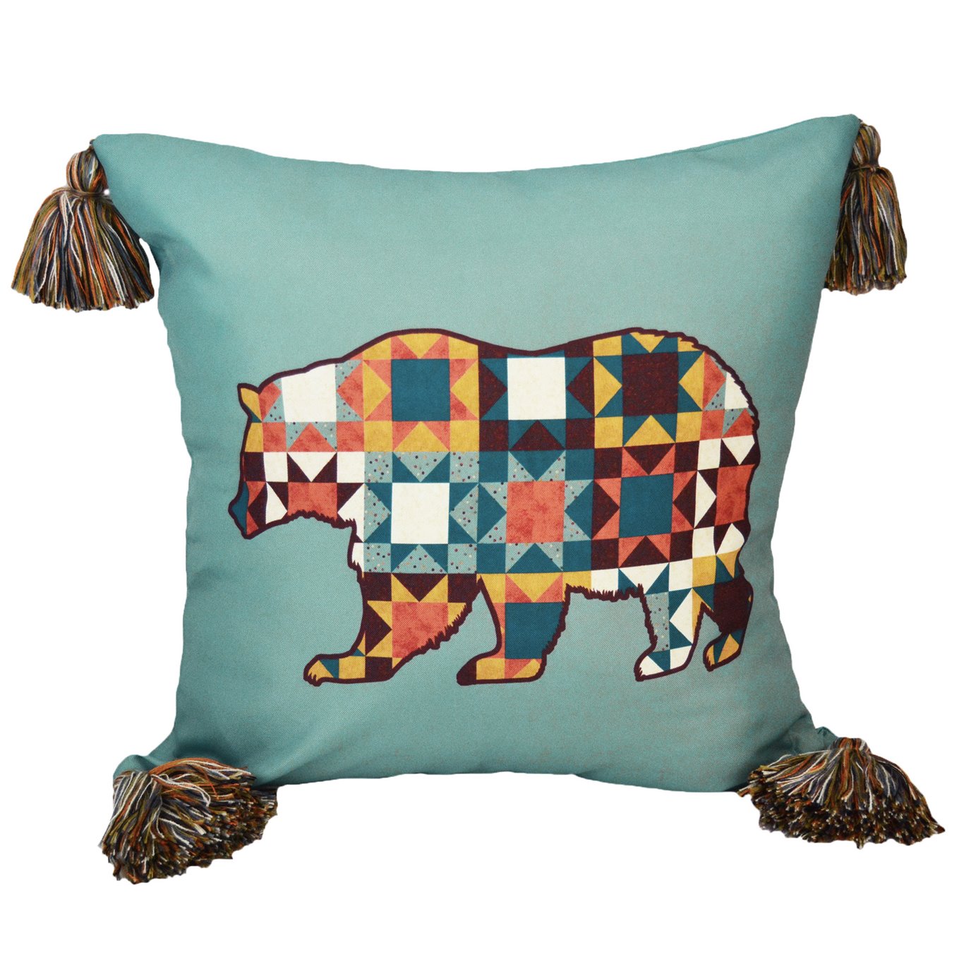 Northern Lights Decorative Pillow -  Bear