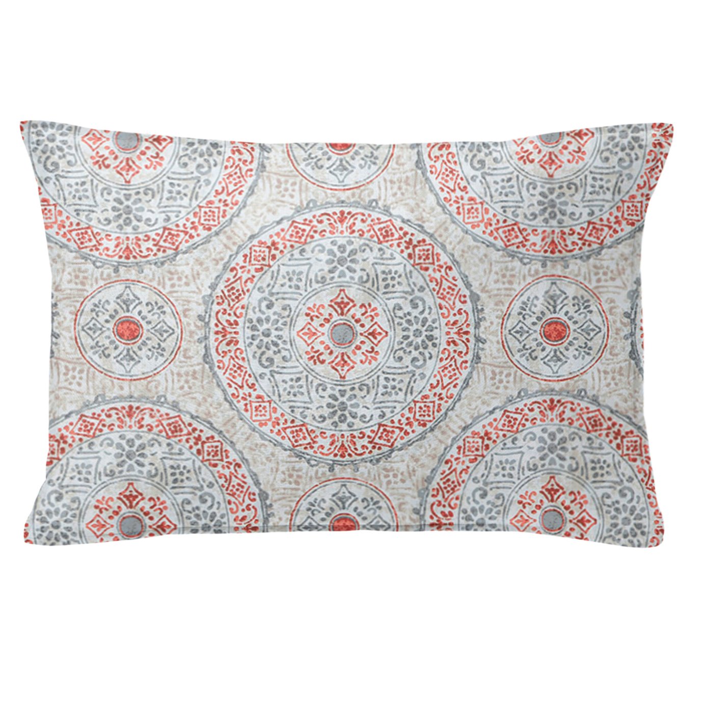 Zayla Coral 14X20" Oblong Decor Pillow w/ Feather Insert