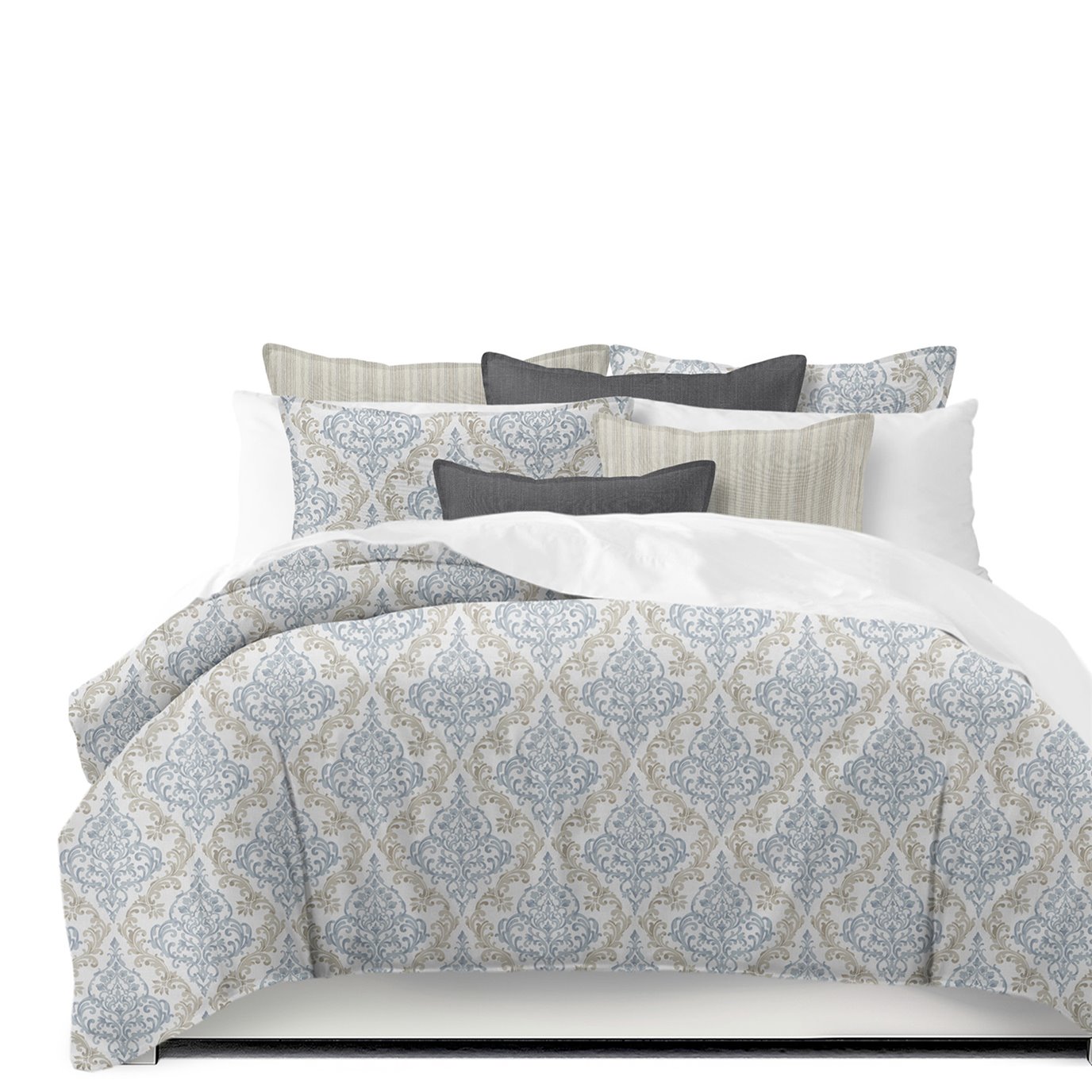 Adira Taupe Twin Comforter & 1 Sham Set
