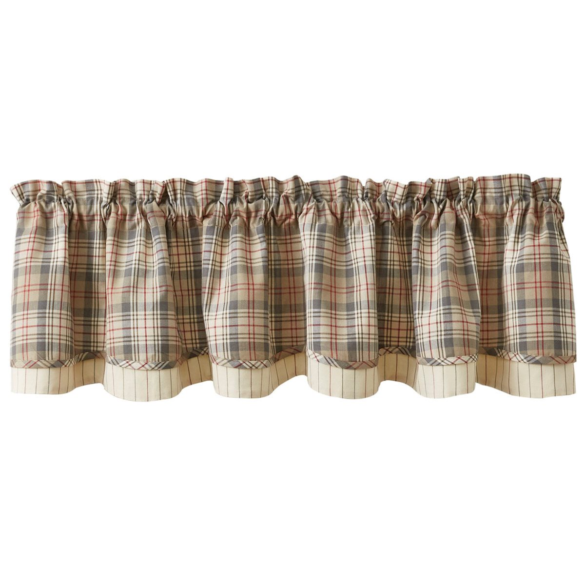 Gentry Lined Layered Valance 72 X16