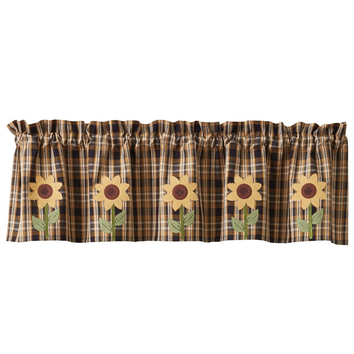 Sunflower In Bloom Lined Applique Valance 60X14