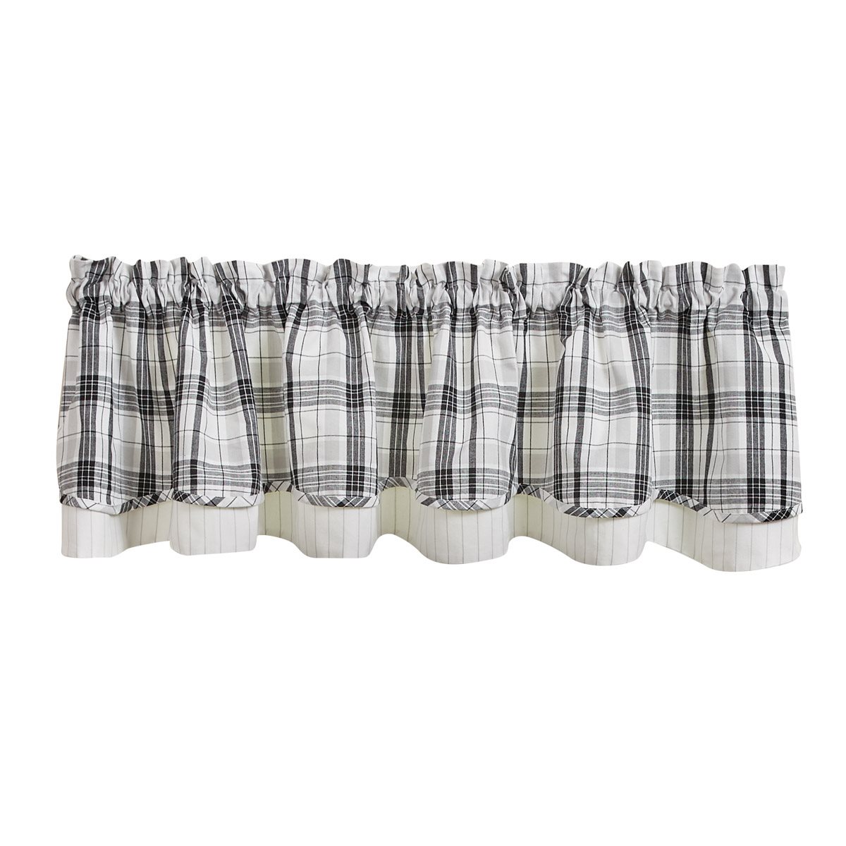 Refined Rustic Lined Layered Valance 72X16