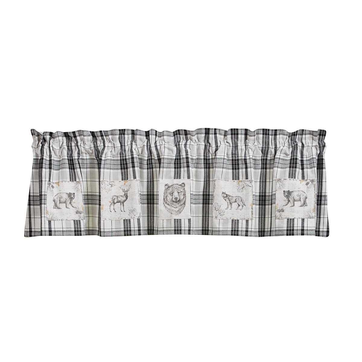 Refined Rustic Lined Patch Valance 60X14
