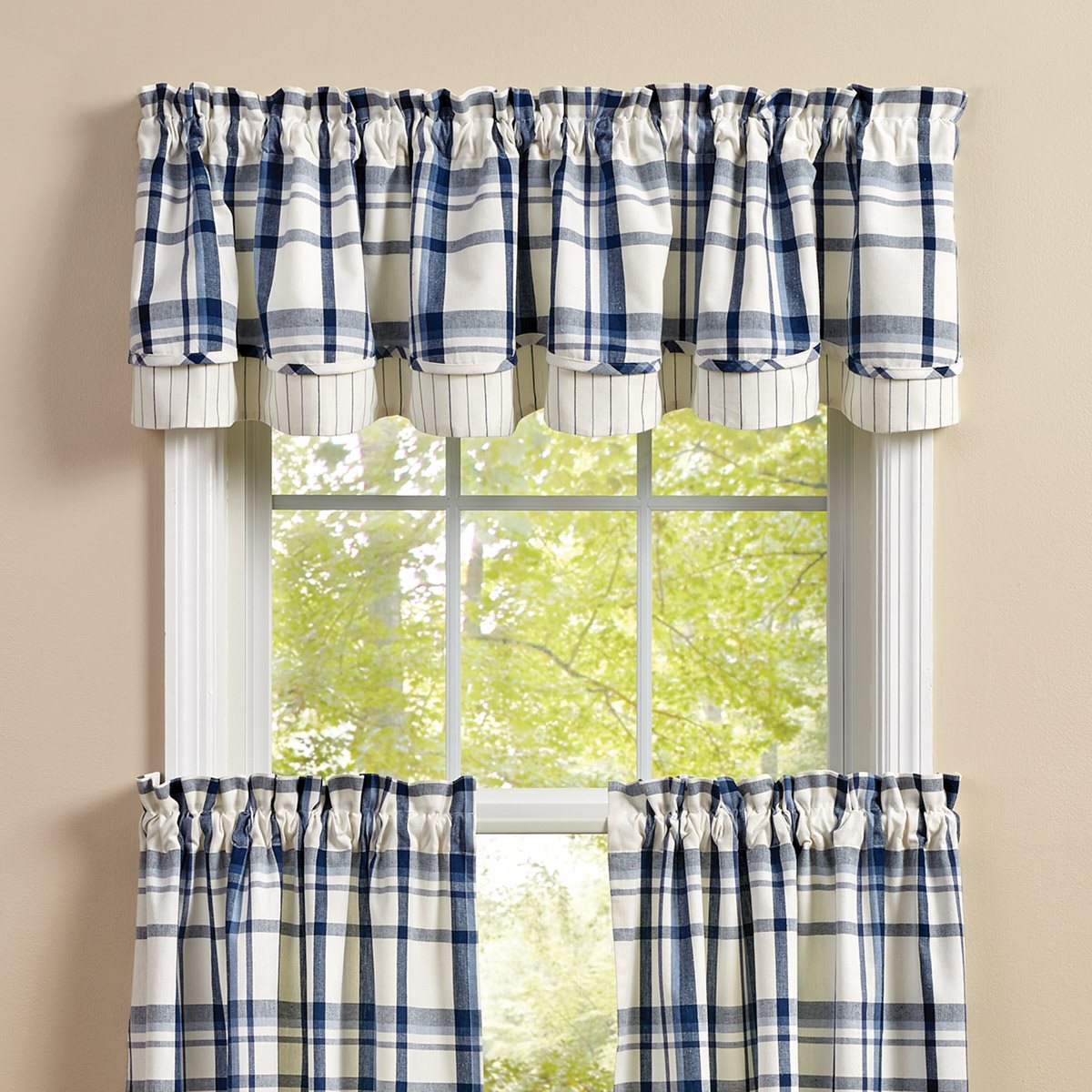 Canton Lined Layered Valance 72X16