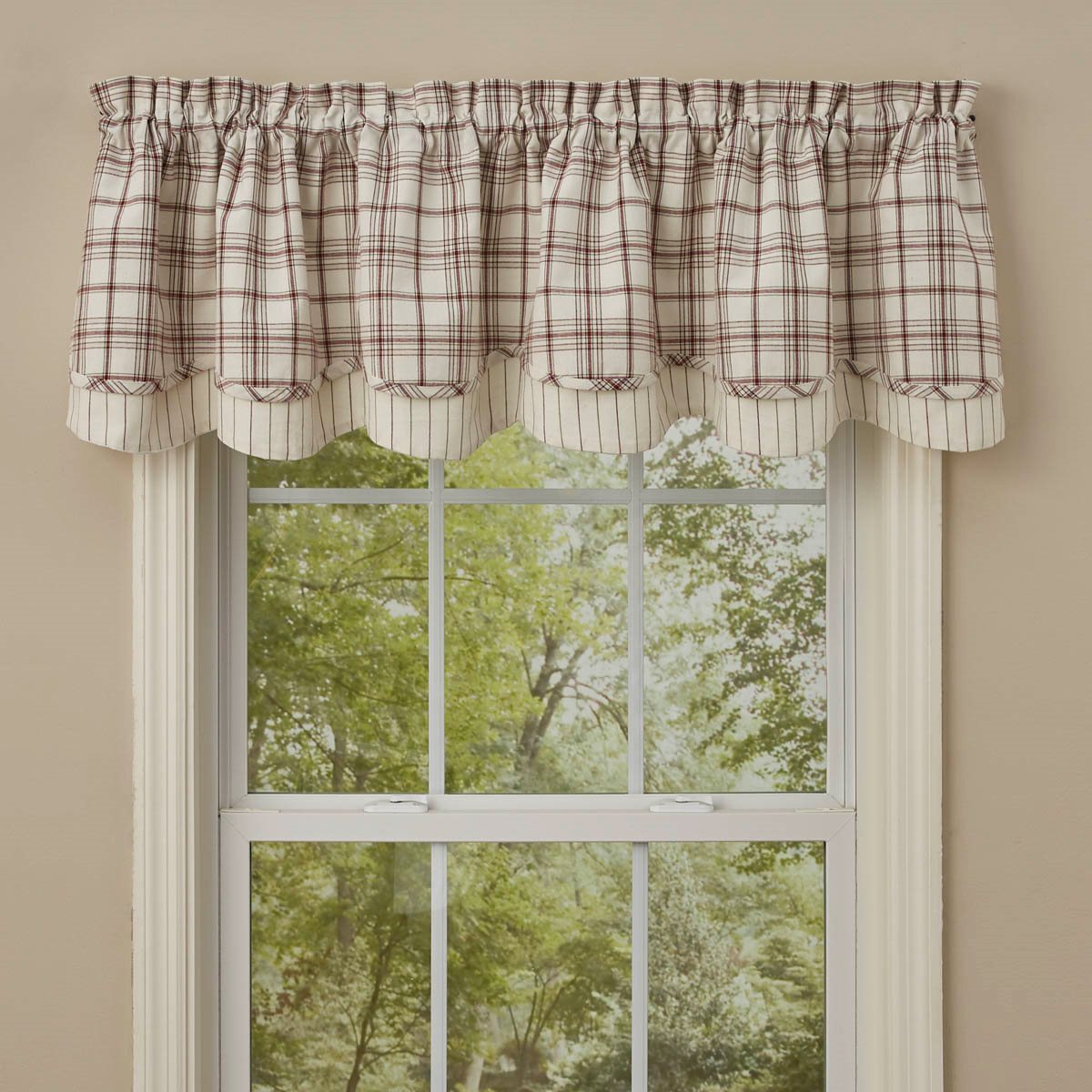 Apple Orchard Lined Layered Valance 72X16