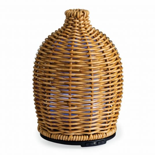 Natural Wicker Vase Ultra Sonic Essential Oil Diffuser by Airomé