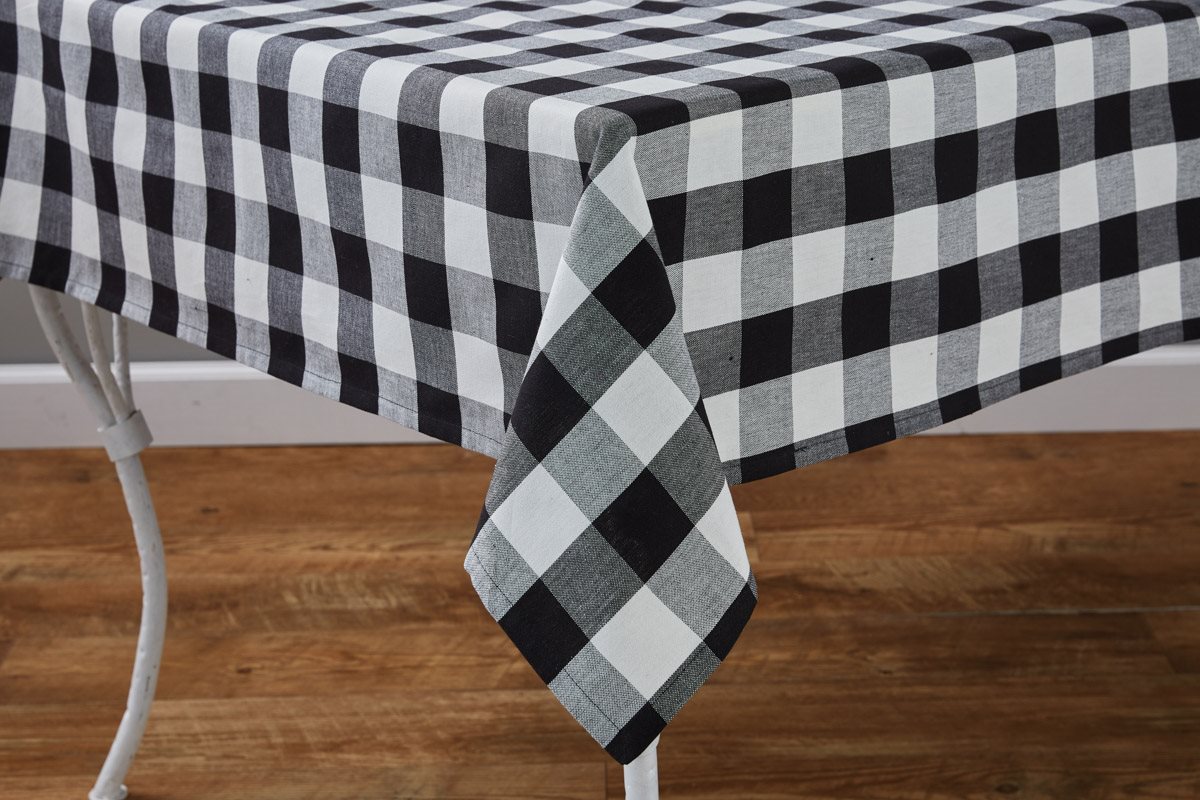 Wicklow Check Tablecloth 54X54 Black/Cream