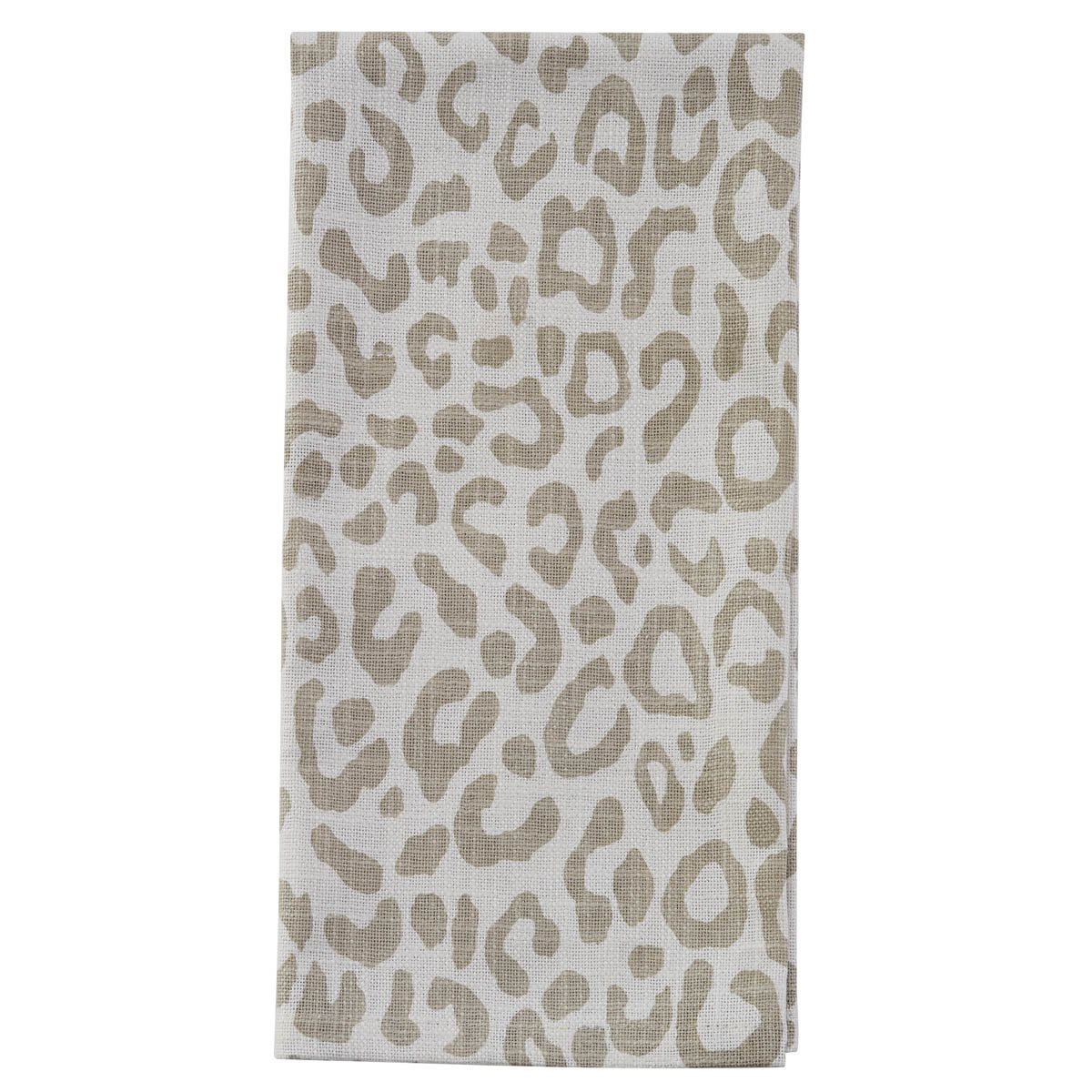 Safari Leopard Printed Towel - Natural