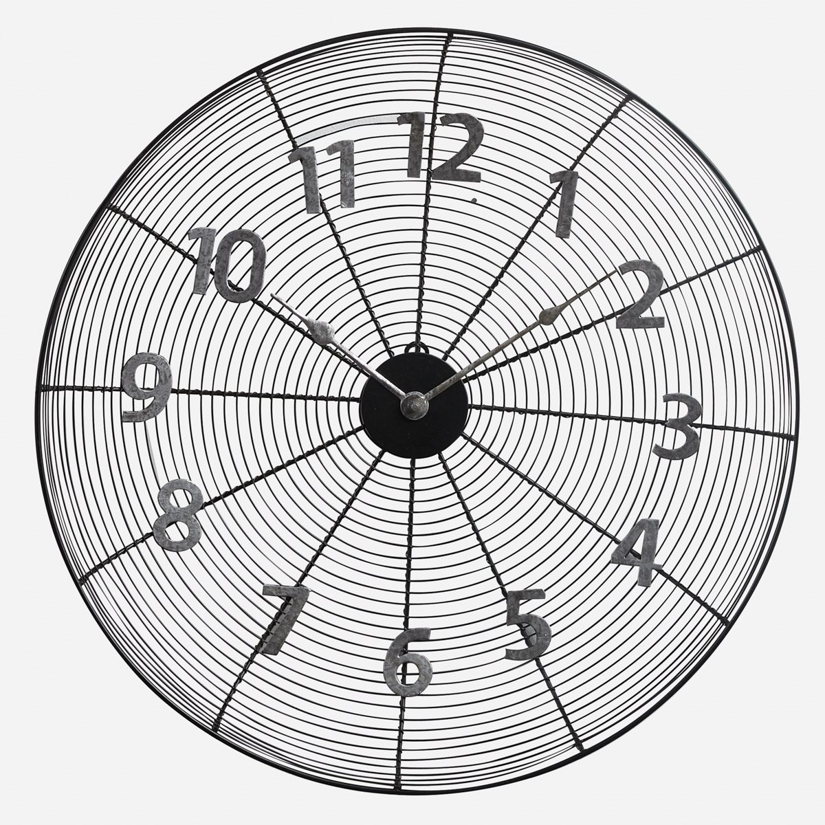 Wire Fan Wall Clock