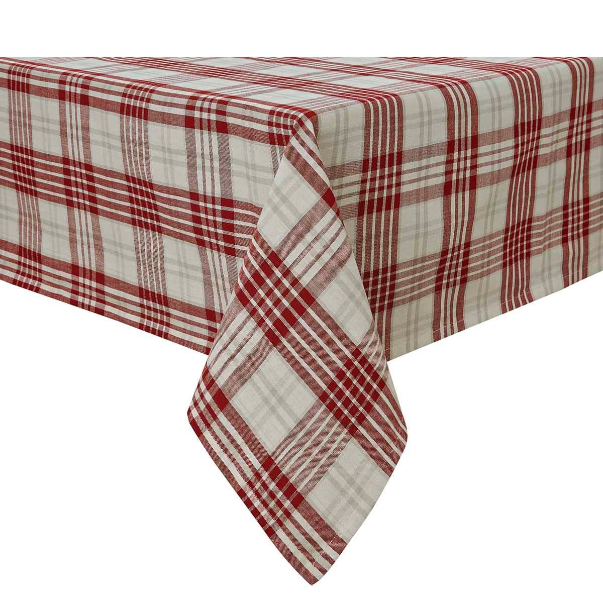 Peppermint Plaid Tablecloth 54X54