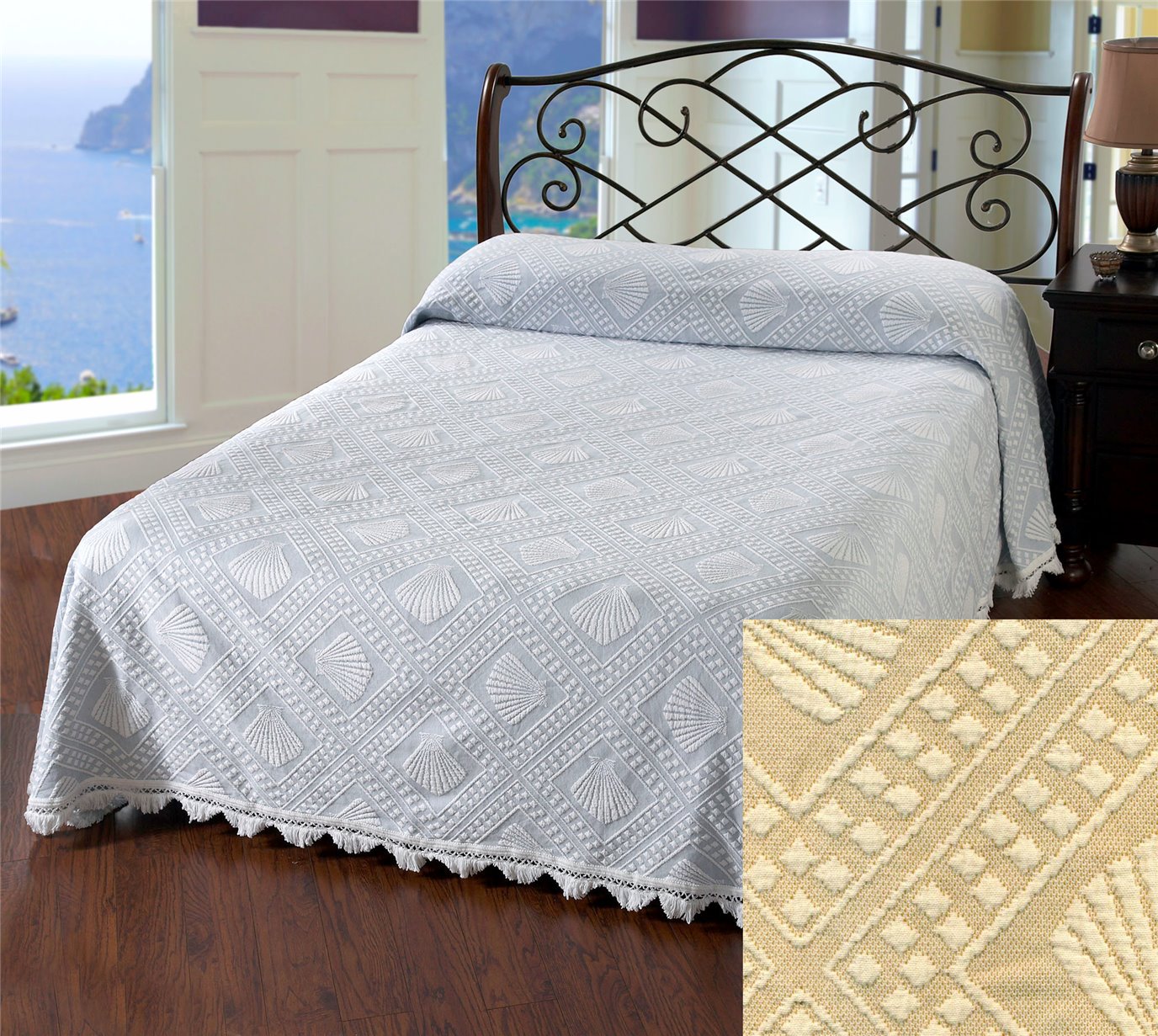Cape Cod King Linen Bedspread