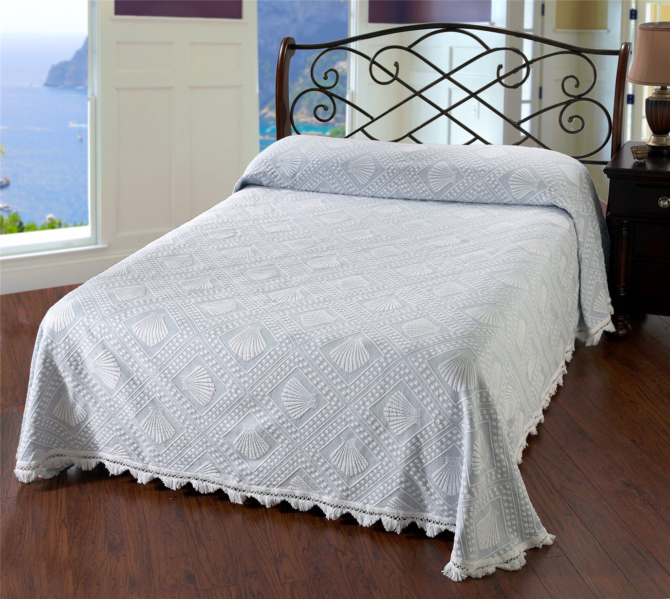 Cape Cod Twin Wedgewood Blue Bedspread