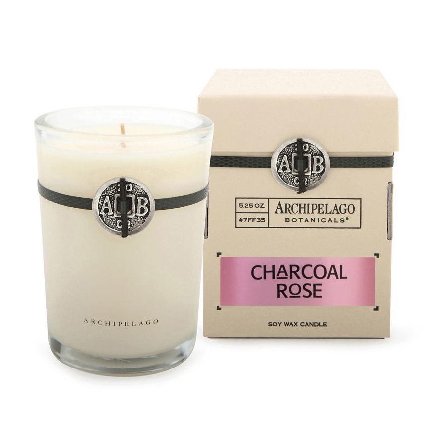 Archipelago Charcoal Rose Soy Boxed Candle