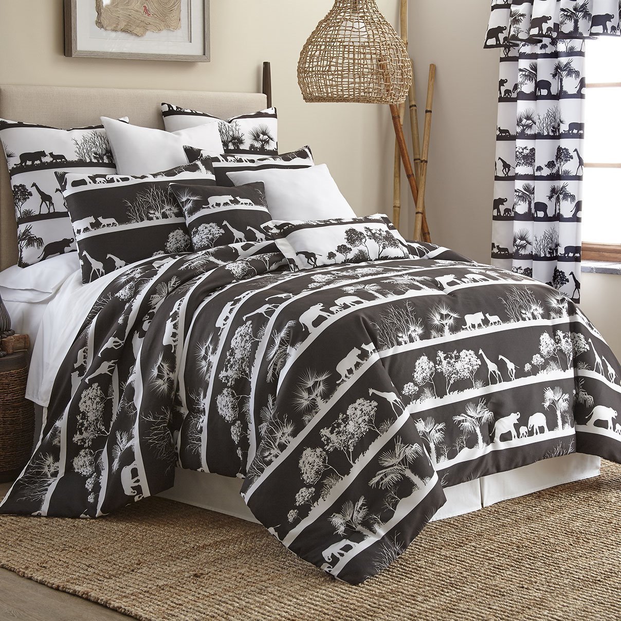 African Safari Duvet Cover Set Super King Size By Colcha Linens