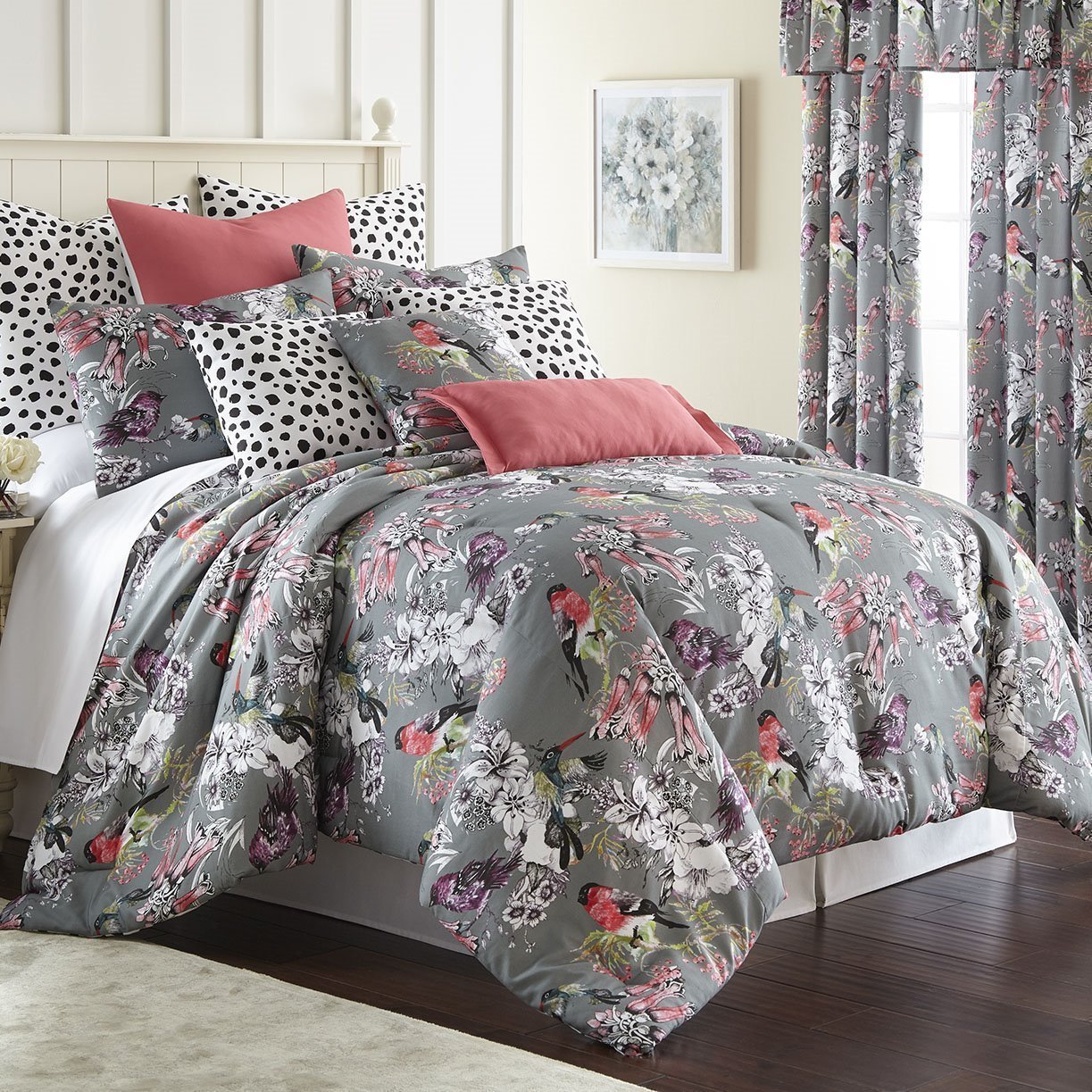 Birds In Bliss Comforter Set Super King By Colcha Linens Pc