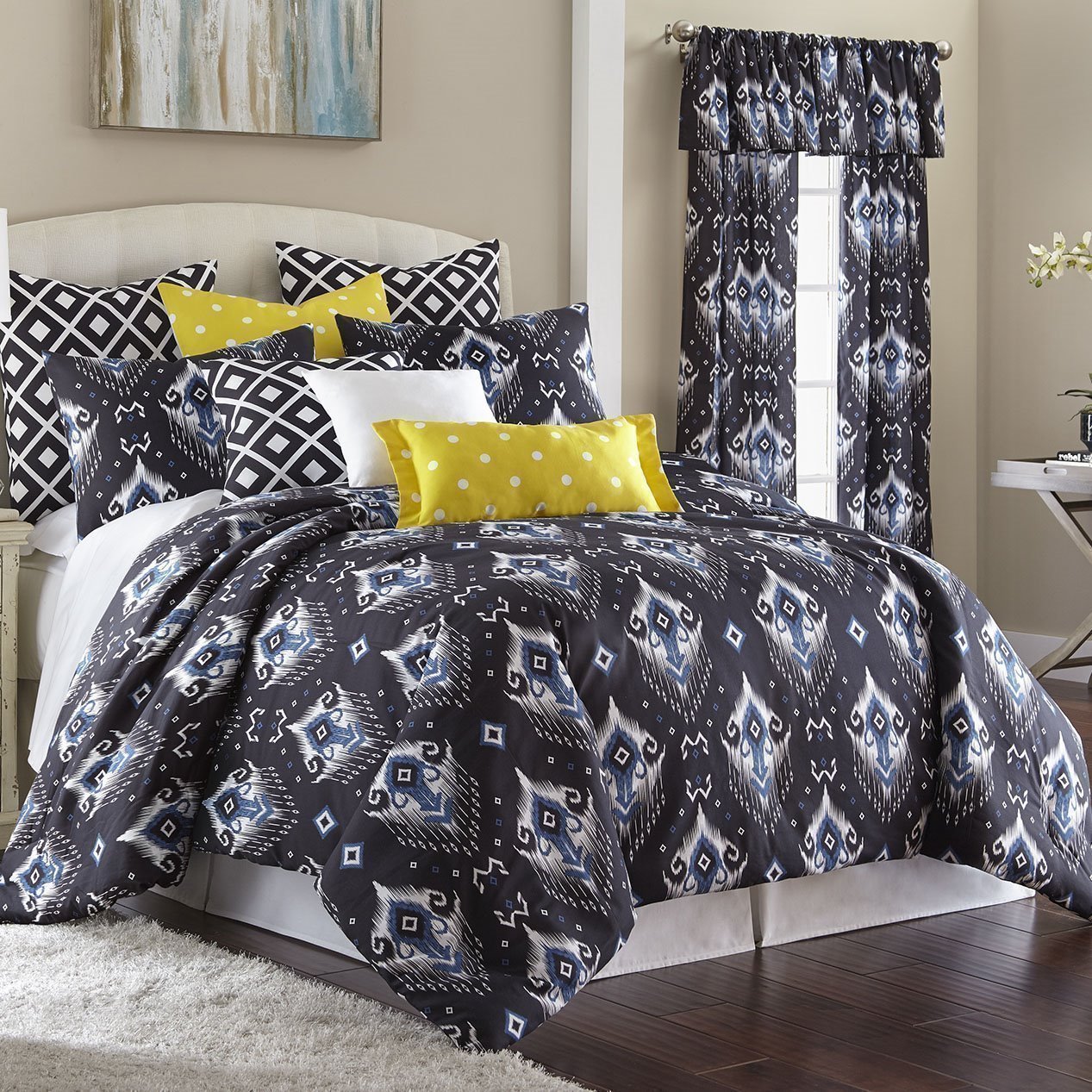 Blue Falls Comforter Set Super King Size By Colcha Linens Pc Fallon Co