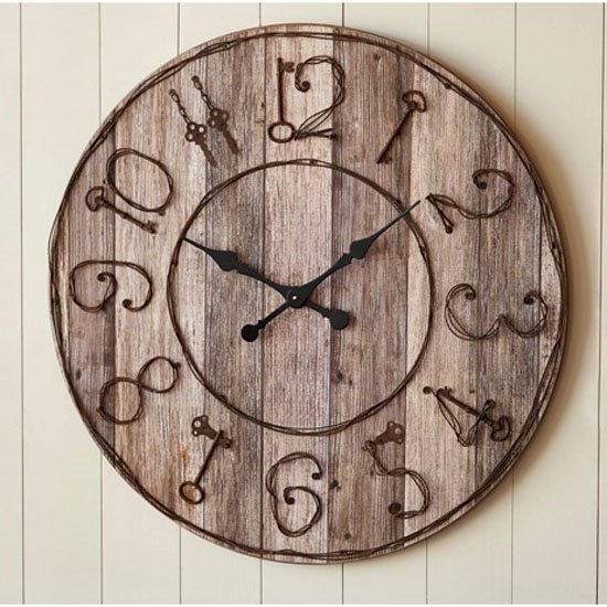 Pieced Wood Clock with Key Numbers
