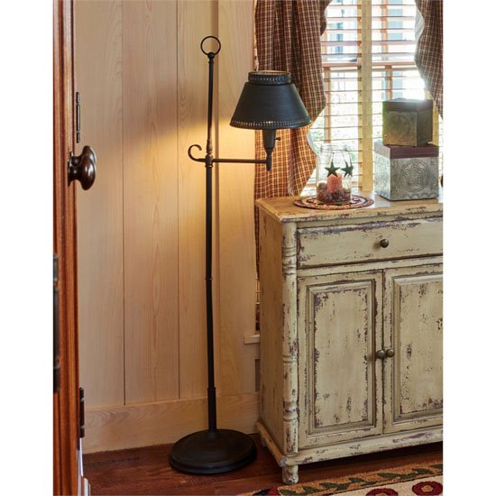 Antique Iron Floor Lamp Black With Shade By Park Designs P C Antique Iron Floor Lamp Black With
