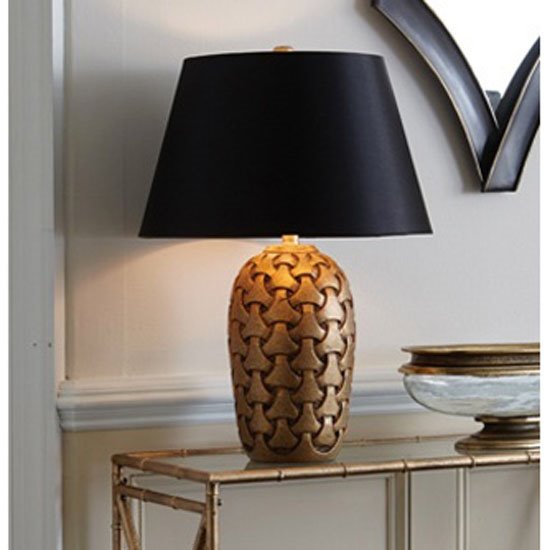 wood carved lamp