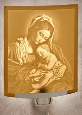 Madonna and Child Night Light by Porcelain Garden Thumbnail