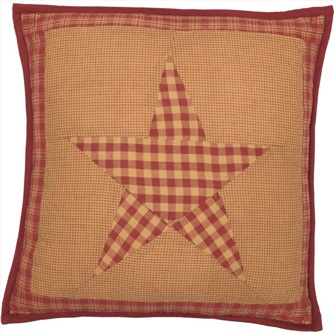 Ninepatch Star Quilted Pillow 16x16 Thumbnail