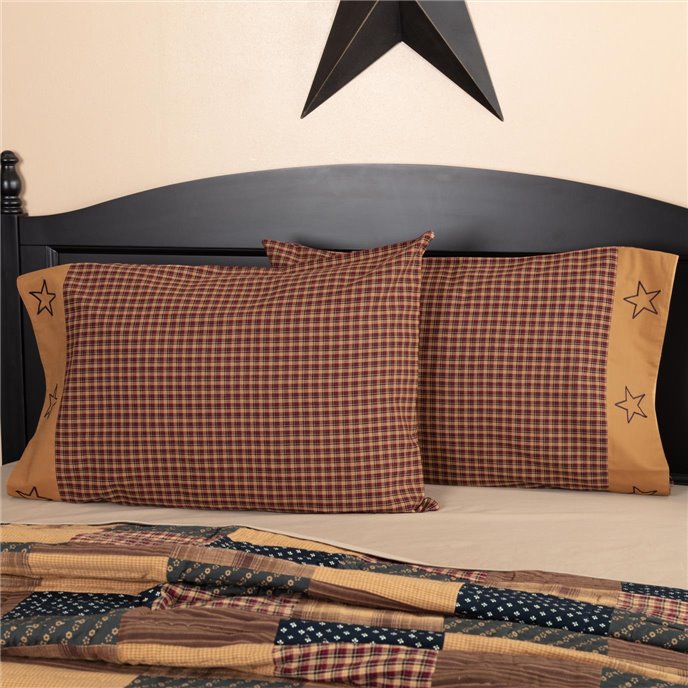 Patriotic Patch Standard Pillow Case Set of 2 21x30 Thumbnail