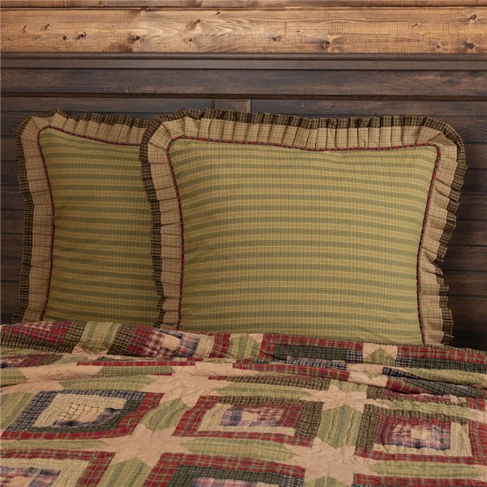 Tea Cabin Euro Sham Fabric Ruffled 26x26 Thumbnail