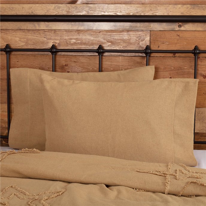 Burlap Natural Standard Pillow Case Set of 2 21x30 Thumbnail