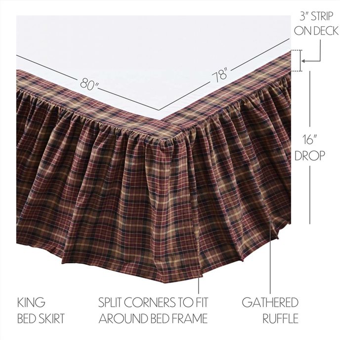 Abilene Star King Bed Skirt 78x80x16 Thumbnail