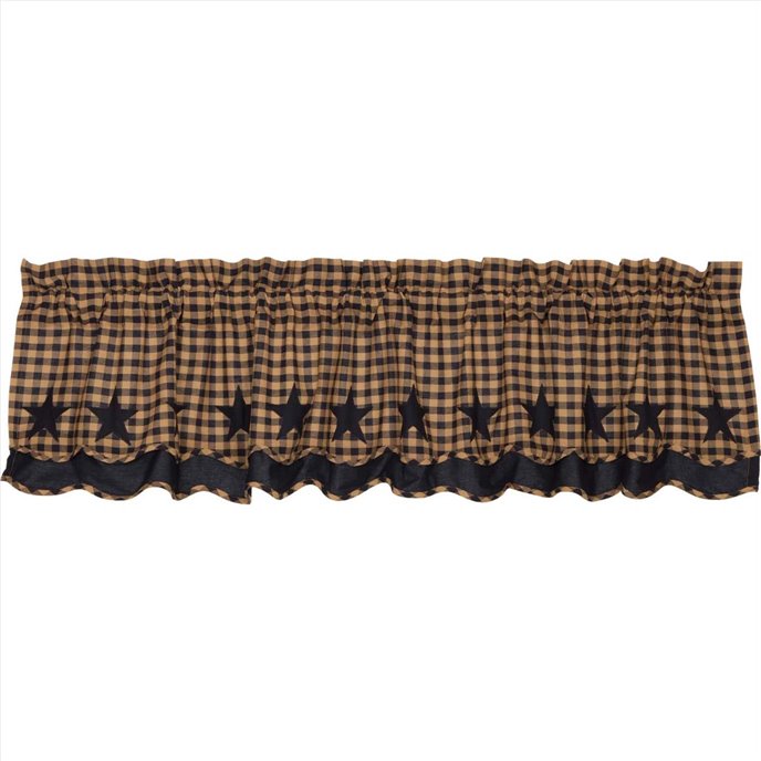 Navy Star Scalloped Layered Valance 16x72 Thumbnail