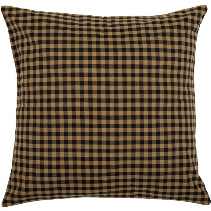 Black Check Fabric Euro Sham 26x26 Thumbnail