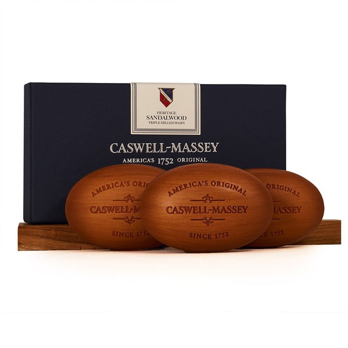 Caswell-Massey Sandalwood Woodgrain Soap set (3 x 5.8 oz) Thumbnail