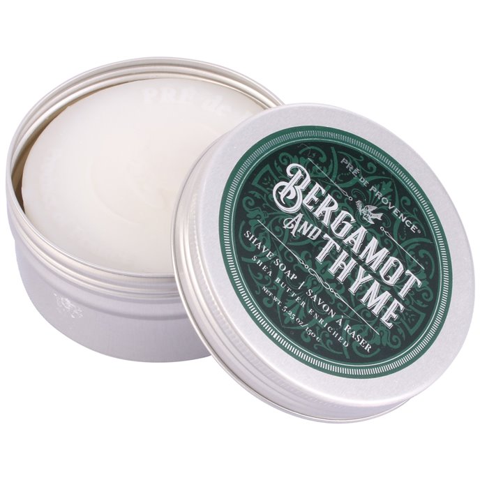 Pre de Provence Shea Butter Enriched Bergamot and Thyme Shave Soap in Tin Thumbnail