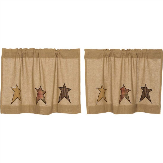 Stratton Burlap Applique Star Tier Set of 2 L24xW36 Thumbnail