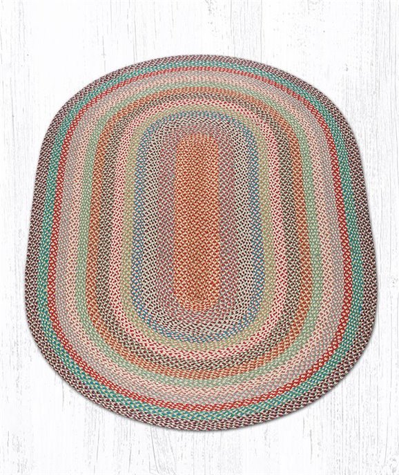 Multi 1 Oval Braided Rug 5'x8' Thumbnail