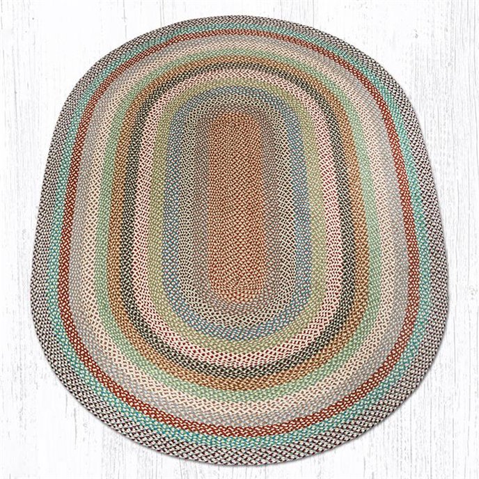 Multi 1 Oval Braided Rug 6'x9' Thumbnail