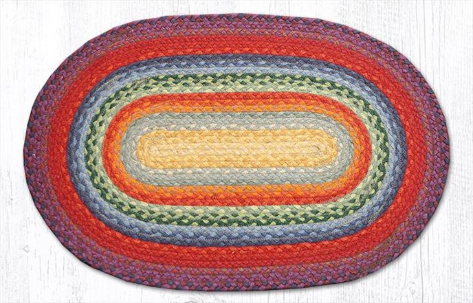 Rainbow 1 Oval Braided Rug 20"x30" Thumbnail